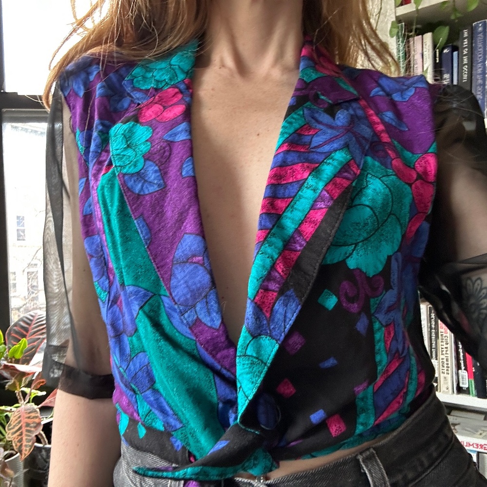 Hot Stuff Top with Sheer Sleeves and Tie Front